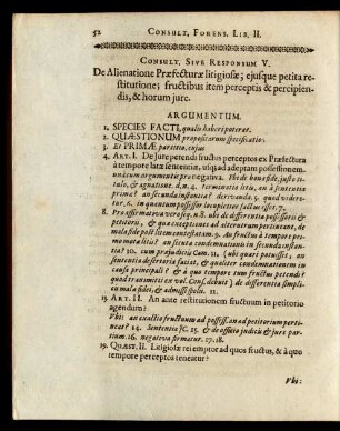 Consult. Sive Responsum V.