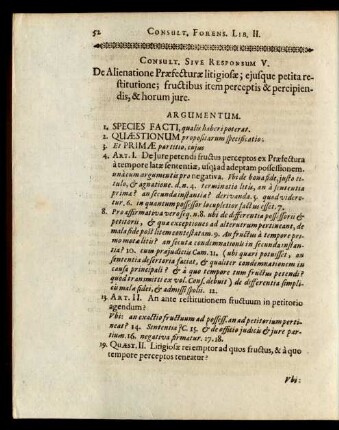 Consult. Sive Responsum V.