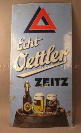 Werbeschild "Oettler" Bier