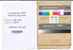 Entnazifizierung Richard Hoffmann , geb. 30.03.1893 (Zimmerpolier)