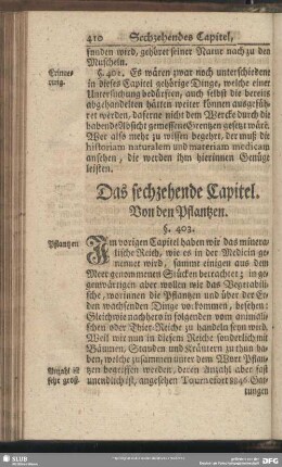 Das sechzehende Capitel. Von den Pflantzen