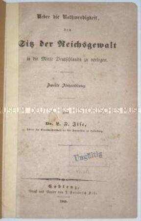 Plädoyer für Erfurt als künftiger Reichshauptstadt