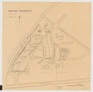 Hansaviertel Grünflächen südliches Hansaviertel. Interbau Berlin 1957: Blatt 4: Lageplan mit vorgeschlagener Änderung der städtebaulichen Gesamtanlage, 1:1000
