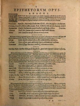 Epithetorum Ioannis Ravisii Textoris opus absolutissimum
