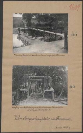Von den Deutschen am Aisnekanal angelegte Schleuse