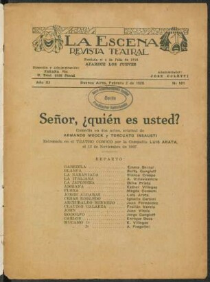 Señor, ¿quién es usted? : comedia en dos actos