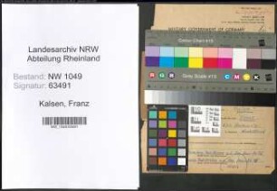 Entnazifizierung Franz Kalsen , geb. 09.09.1889 (Lehrer)