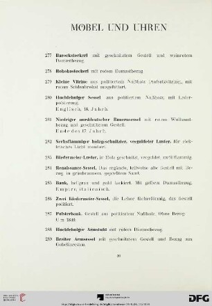 Möbel und Uhren