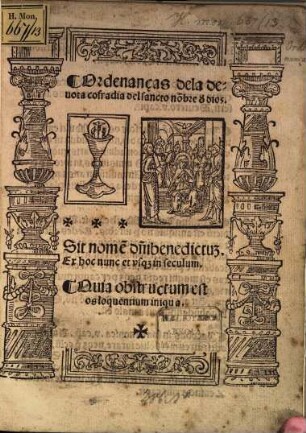 Ordenanças de la devota cofradia del sancto nombre de dios