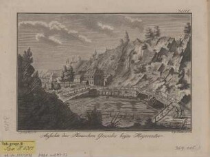 Ansicht aus dem Plauenschen Grund bei Dresden, Kupferstich, 1778 : Ansicht des Plauschen Grundes beym Hegereuter / C. G. LangWagen del. C. G. Nestler sculps. - [Dresden] , 1778. - 1 Kunstbl. : Kupferstich ; 23 x 16 cm