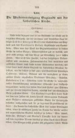 101-117 Die Wiedervereinigung Englands mit der katholischen Kirche : Fortsetzung