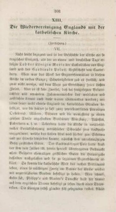 101-117 Die Wiedervereinigung Englands mit der katholischen Kirche : Fortsetzung