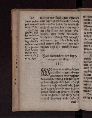 IIII. Von bedencken der beredung oder fürschläge