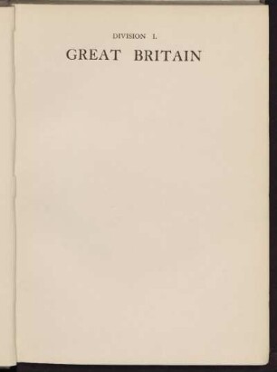 Division I. - Great Britain