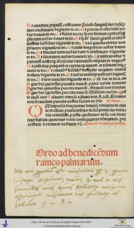 Ordo ad benedicendum ramos palmarum