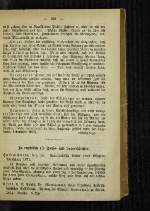 Zu empfehlen als Volks- und Jugendschriften