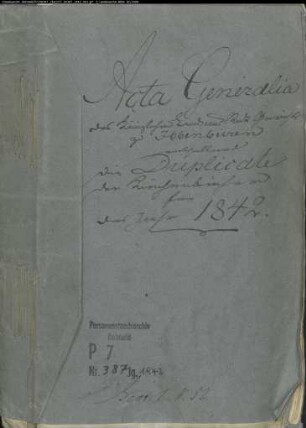 Kirchenbuchduplikate der Stadt- und Landgemeinde Ibbenbüren und den Gemeinden Brochterbeck, Halverde, Hopsten, Ibbenbüren, Mettingen, Recke und Schale, Kreis Tecklenburg (GHT 1842). (Gemeinde: Ibbenbüren)