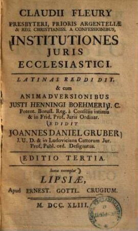 Institutiones iuris ecclesiastici