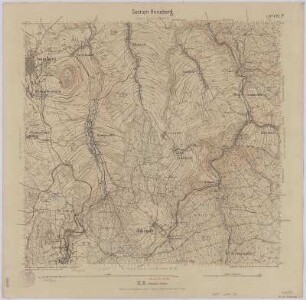 Section Annaberg aus: Topographische Karte (Äquidistantenkarte) Sachsen