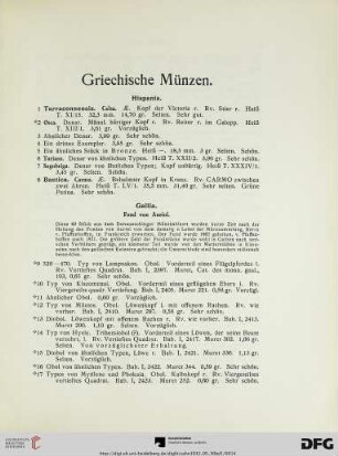 Griechische Münzen (Nr. 1-440)