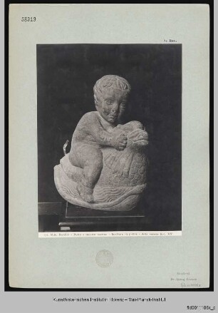Putto reitet auf einem Delfin