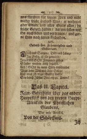 Das II. Capitel. (XV. - XXI.)