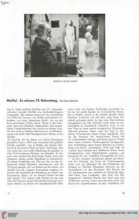 52: Maillol : zu seinem 75. Geburtstag