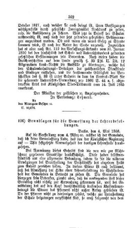 Grundlagen für die Bemessung der Lehrerbesoldungen : [IV. Seminarien, Bildung der Lehrer und deren persönliche Verhältnisse]