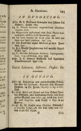 193-196, Diaria literaria, hist. phys. oeconomica.