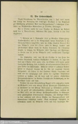 II. Die Lehrerschaft