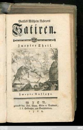 Theil 2: Gottlieb Wilhelm Rabeners Satiren