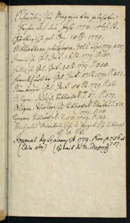 Vorsatz mit handschriftlichen Notizen