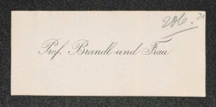 Brief von Alois Brandl an Gerhart Hauptmann