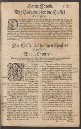 Die Epistel des heiligen Apostels Sanct Jacobi.