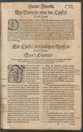 Die Epistel des heiligen Apostels Sanct Jacobi.