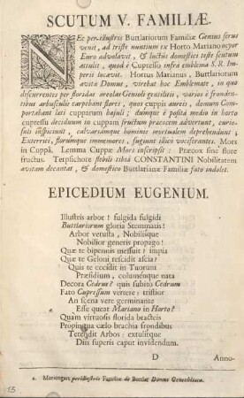 Scutum V. Familiæ.