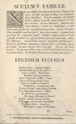 Scutum V. Familiæ.
