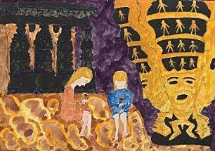 Vor einem indischen Tempel