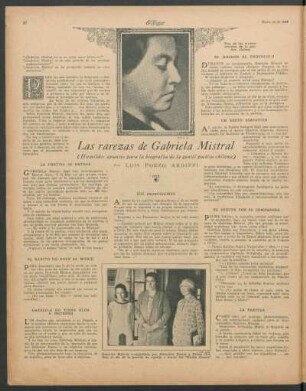 Las rarezas de Gabriela Mistral : (Humildes apuntes para la biografía de la gentil poetisa chilena)