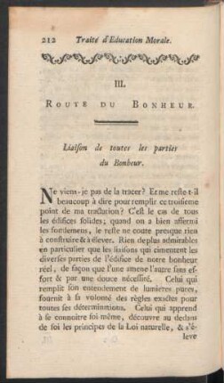 III. Route Du Bonheur