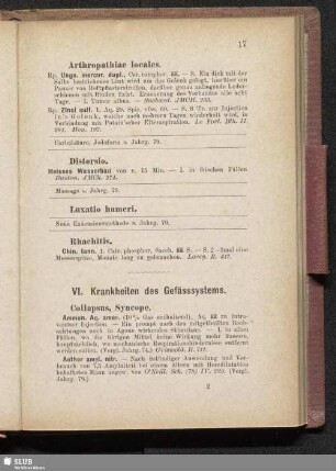 VI. Krankheiten des Gefässsystems