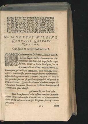 Epistola Ad Lectorem.