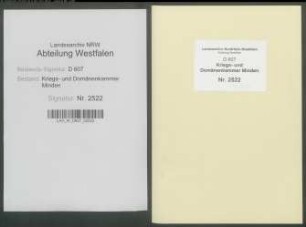 Erbverpachtung der Vorwerksländereien des Amtes Vlotho und Aufhebung der darauf haftenden Dienste - Band 3
