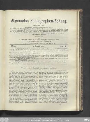 Nr. 19. 7. August 1903. Jahrg. X.