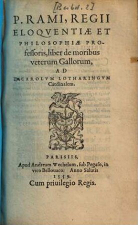 Liber de moribus veterum Gallorum