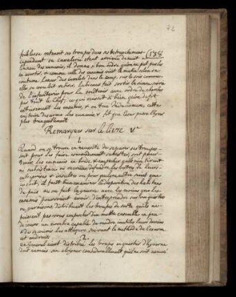 Remarques sur le livre 5e