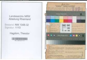 Entnazifizierung Theodor Hagdorn , geb. 09.11.1902 (Beamter)
