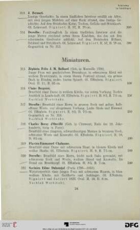Miniaturen (Nr. 315-337)
