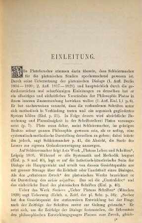 Inhalt und Reihenfolge von sieben platonischen Dialogen