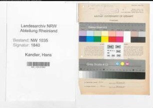 Entnazifizierung Hans Kandler , geb. 16.06.1892 (Buchhalter)
